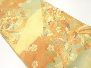 花鳥模様織出し袋帯